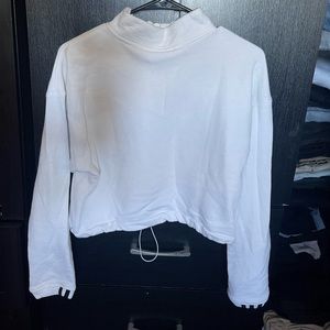 White brand new only worn once Adidas half zip crop sweater